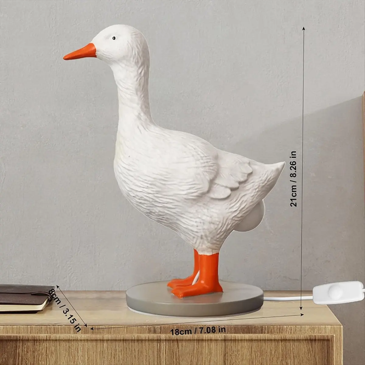 Настольная лампа ABAB Duck Lamp, 3D-лампа в виде утки, реалистичная светодиодная лампа, ночник-утка из смолы с USB, белый цвет
Настольная лампа ABAB Duck Lamp, 3D-лампа в виде утки, реалистичная светодиодная лампа, ночник-утка из смолы с USB, белый цвет