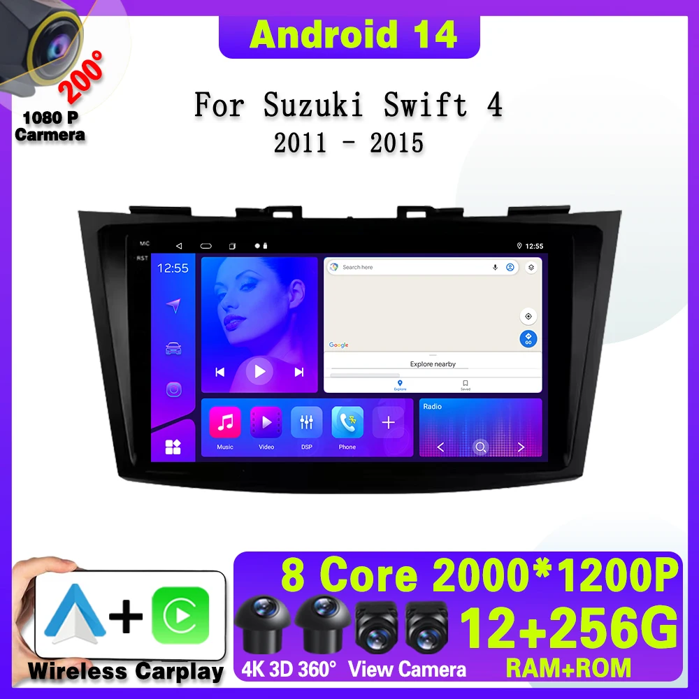 Android 14 для Suzuki Swift 4 2011 2012 2013 2014 2015 Android Авто мультимедийный плеер Автомобильный радиоприемник GPS-навигация Стерео
Android 14 для Suzuki Swift 4 2011 2012 2013 2014 2015 Android Авто мультимедийный плеер Автомобильный радиоприемник GPS-навигация Стерео