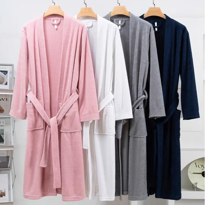 Couples Terry Kimono Long Bath Robe Home Gown Sleepwear Soft Water Absorption Bathrobe Quick Dry Lounging Solid Hotel Spa Robe
Couples Terry Kimono Long Bath Robe Home Gown Sleepwear Soft Water Absorption Bathrobe Quick Dry Lounging Solid Hotel Spa Robe