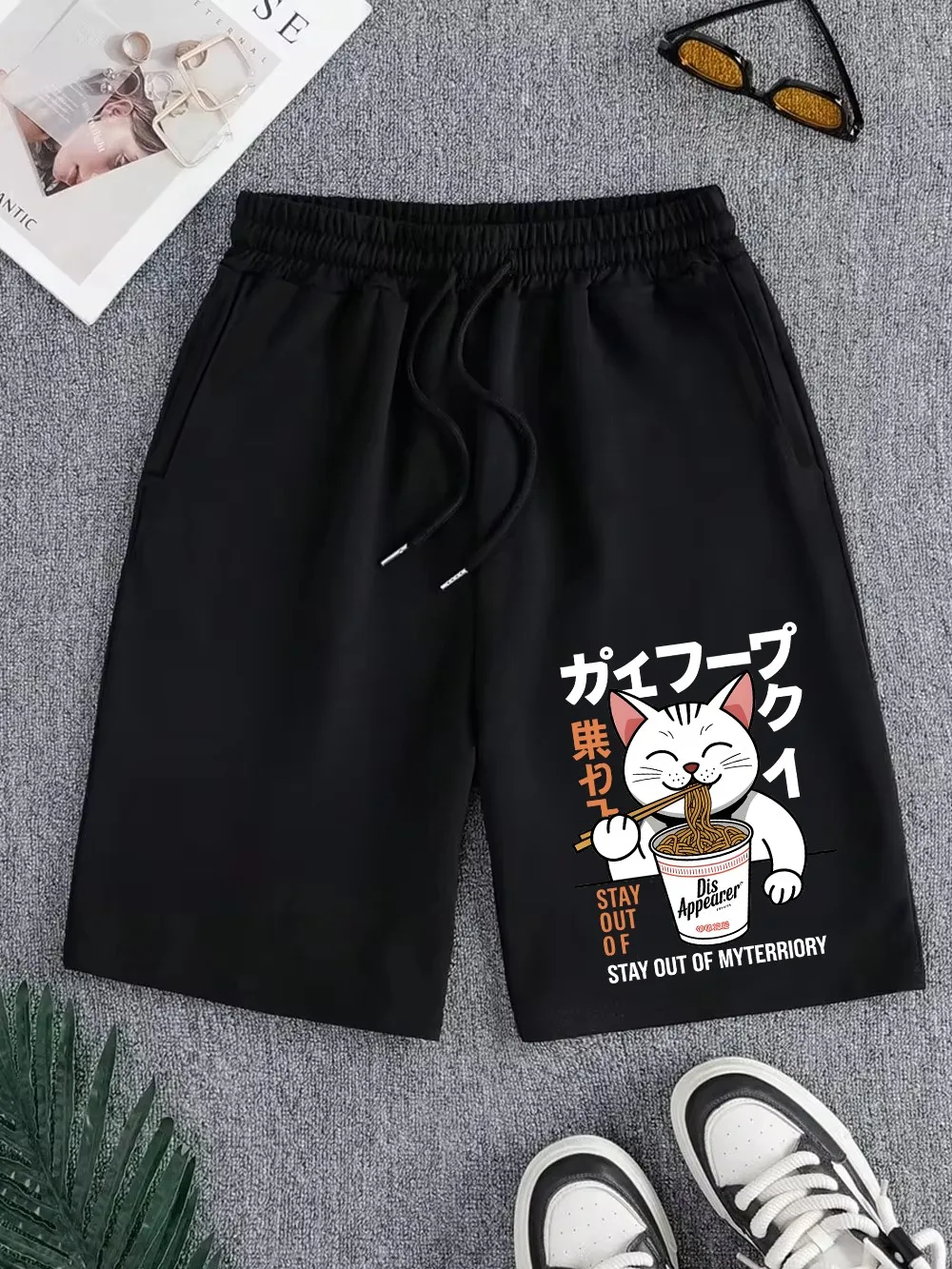 Cat Who Likes To Eat Cup Noodles Prints Pants Mens Summer Oversized Wide Shorts Casual Pocket Shorts Basics High Waisted Clothes
Cat Who Likes To Eat Cup Noodles Prints Pants Mens Summer Oversized Wide Shorts Casual Pocket Shorts Basics High Waisted Clothes