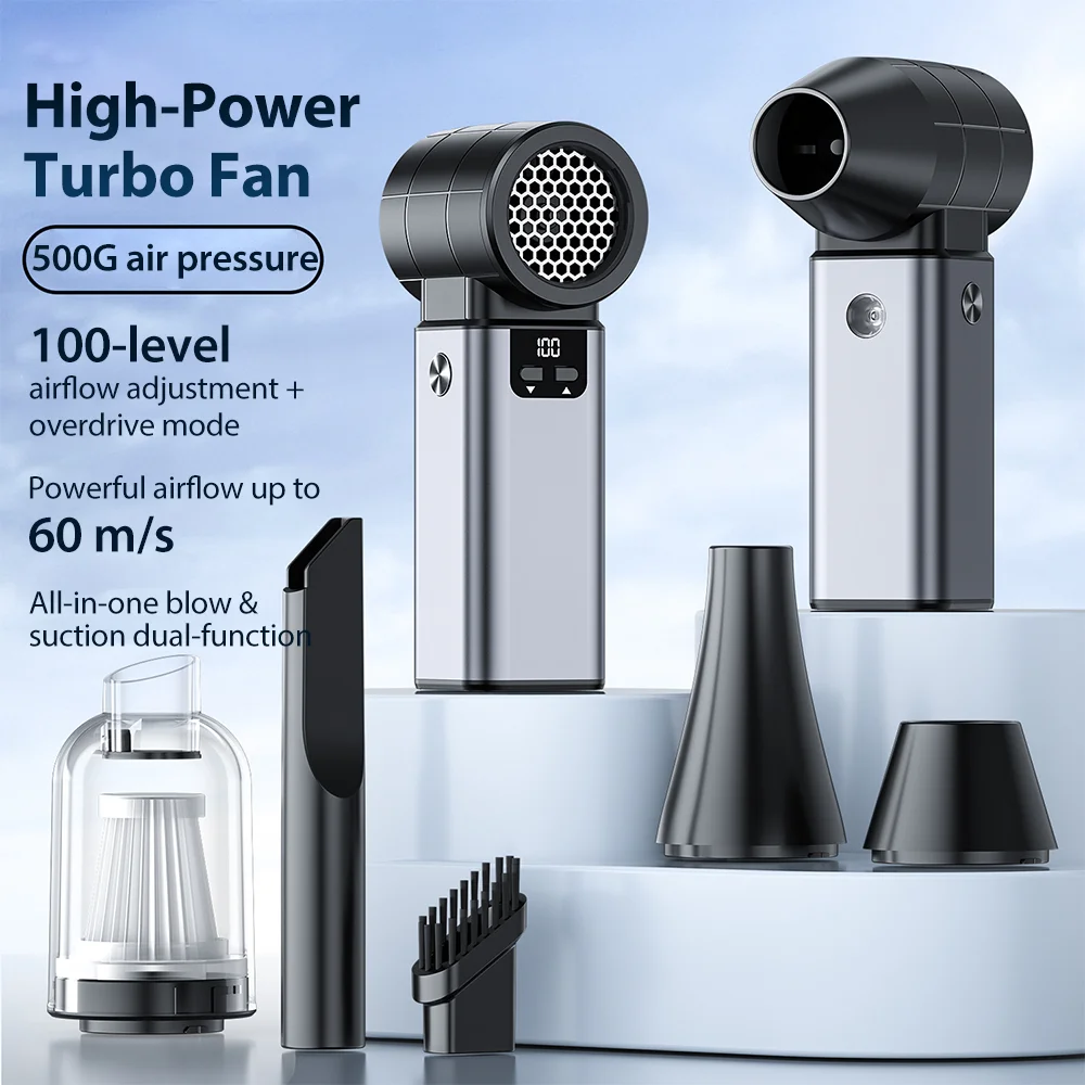 Регулируемый турбоструйный вентилятор 60 м/с, 16000 мАч, мощный вентилятор, 500 г, тяга, сжатый воздух, удаление пыли, снего/листь, выдувание Outdoo
Регулируемый турбоструйный вентилятор 60 м/с, 16000 мАч, мощный вентилятор, 500 г, тяга, сжатый воздух, удаление пыли, снего/листь, выдувание Outdoo