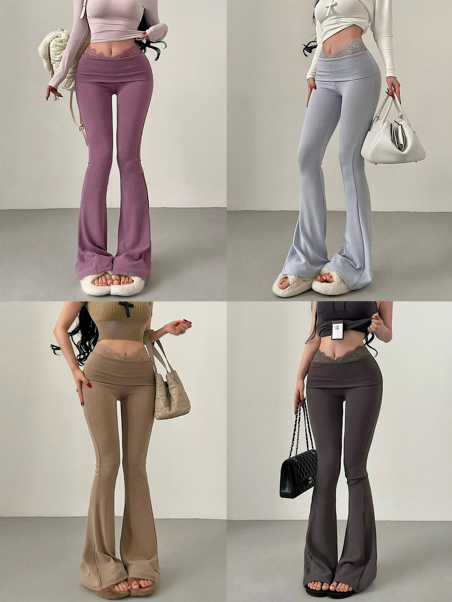 Young Girl Day Pure Desire Lace Patchwork Bell Bottom Casual Pants High Waist Dragging Long Leg Lengthening Ladies Trousers
Young Girl Day Pure Desire Lace Patchwork Bell Bottom Casual Pants High Waist Dragging Long Leg Lengthening Ladies Trousers
