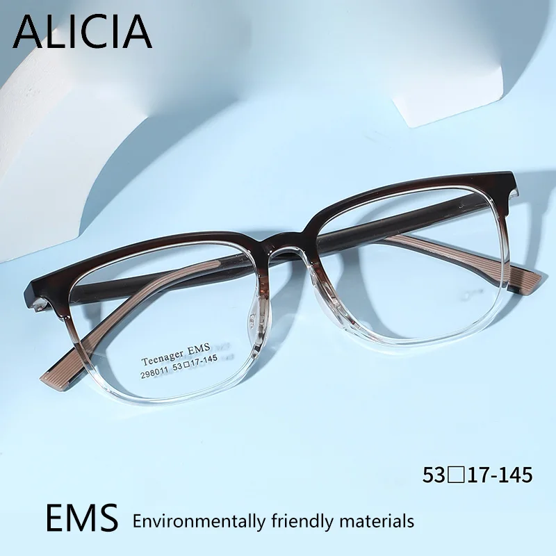 ALICIA Man WomaFashion Comfortable Silicone TR90 Full frame EMS Teenage Student Glasses Optical Prescription Eyeglasses Frames
ALICIA Man WomaFashion Comfortable Silicone TR90 Full frame EMS Teenage Student Glasses Optical Prescription Eyeglasses Frames