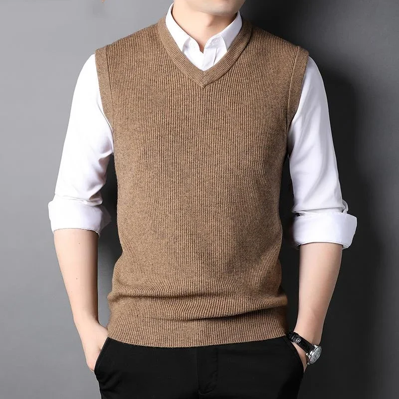 Top Grade New Autum Winter Fashion Brand Designer Sweater Vest Knit Men Pullover V Neck Solid Sleeveless Casual Men's Clothing
Top Grade New Autum Winter Fashion Brand Designer Sweater Vest Knit Men Pullover V Neck Solid Sleeveless Casual Men's Clothing