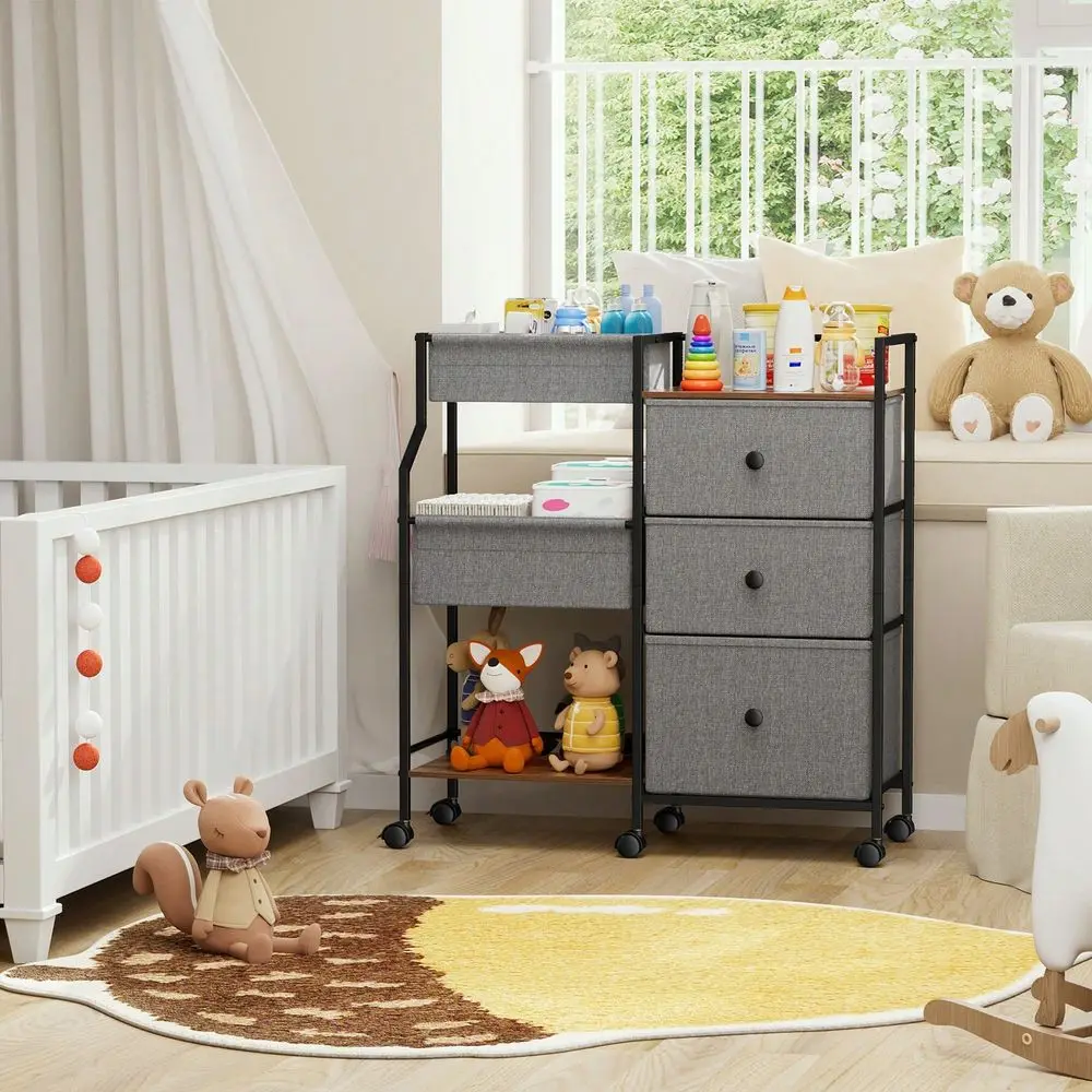 Tier Rolling Larger Storage Cart With Drawers, graded Organizer With Wheels, Toys, Books, Changing, Clothes Storage, Easy To
Tier Rolling Larger Storage Cart With Drawers, graded Organizer With Wheels, Toys, Books, Changing, Clothes Storage, Easy To