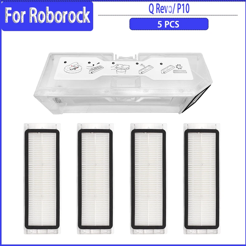 For Roborock Q Revo / Roborock P10 A7400RR Replacement Spare Parts Accessories HEPA Filter Dust Box
For Roborock Q Revo / Roborock P10 A7400RR Replacement Spare Parts Accessories HEPA Filter Dust Box