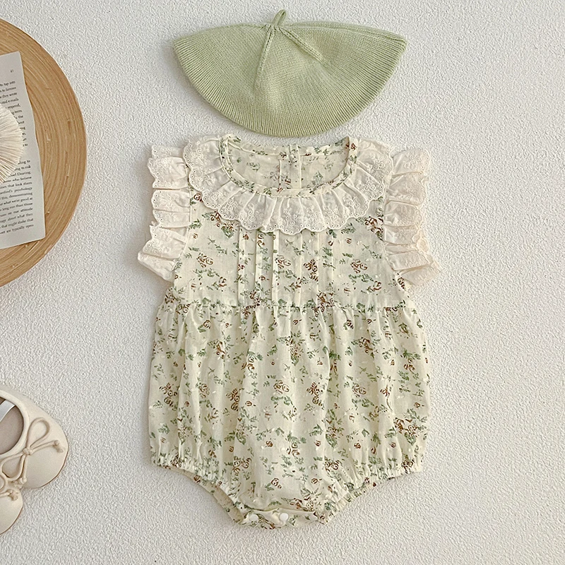 2024 New Summer Newborn Baby Girl Romper Sleeveless Cotton Flower Printing Toddler Baby Girls Jumpsuit 0-24M Baby Girls Clothes
2024 New Summer Newborn Baby Girl Romper Sleeveless Cotton Flower Printing Toddler Baby Girls Jumpsuit 0-24M Baby Girls Clothes