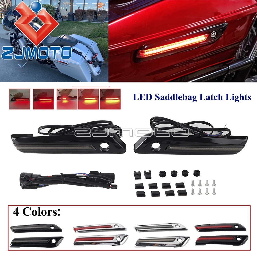 Motorcycle Saddlebag Latch Light LED Accent Brake Turn Signal Running Lamp For Harley Touring 2014-23 Electra Glide CVO Limited
Motorcycle Saddlebag Latch Light LED Accent Brake Turn Signal Running Lamp For Harley Touring 2014-23 Electra Glide CVO Limited