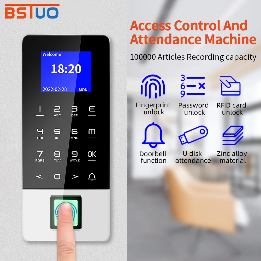 LCD Screen Touch Backlight Zinc alloy Biometric Fingerprint RFID Keypad Standalone Door Lock Access Control Wiegand Support
LCD Screen Touch Backlight Zinc alloy Biometric Fingerprint RFID Keypad Standalone Door Lock Access Control Wiegand Support
