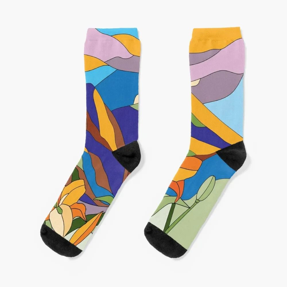 Lilies Mountain Scene in Stained Glass Socks sport Children's Women Socks Men's
Lilies Mountain Scene in Stained Glass Socks sport Children's Women Socks Men's