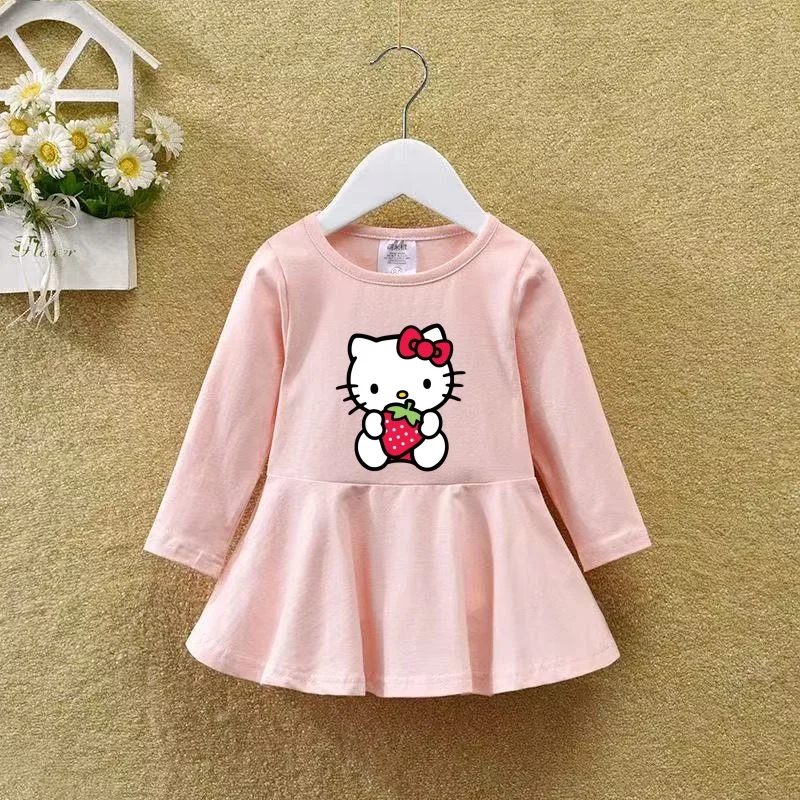 Осенняя одежда для маленьких девочек, детское платье Sanrio с длинными рукавами Hello Kitty, детские милые платья с мультяшным принтом, наряды принцессы
Осенняя одежда для маленьких девочек, детское платье Sanrio с длинными рукавами Hello Kitty, детские милые платья с мультяшным принтом, наряды принцессы