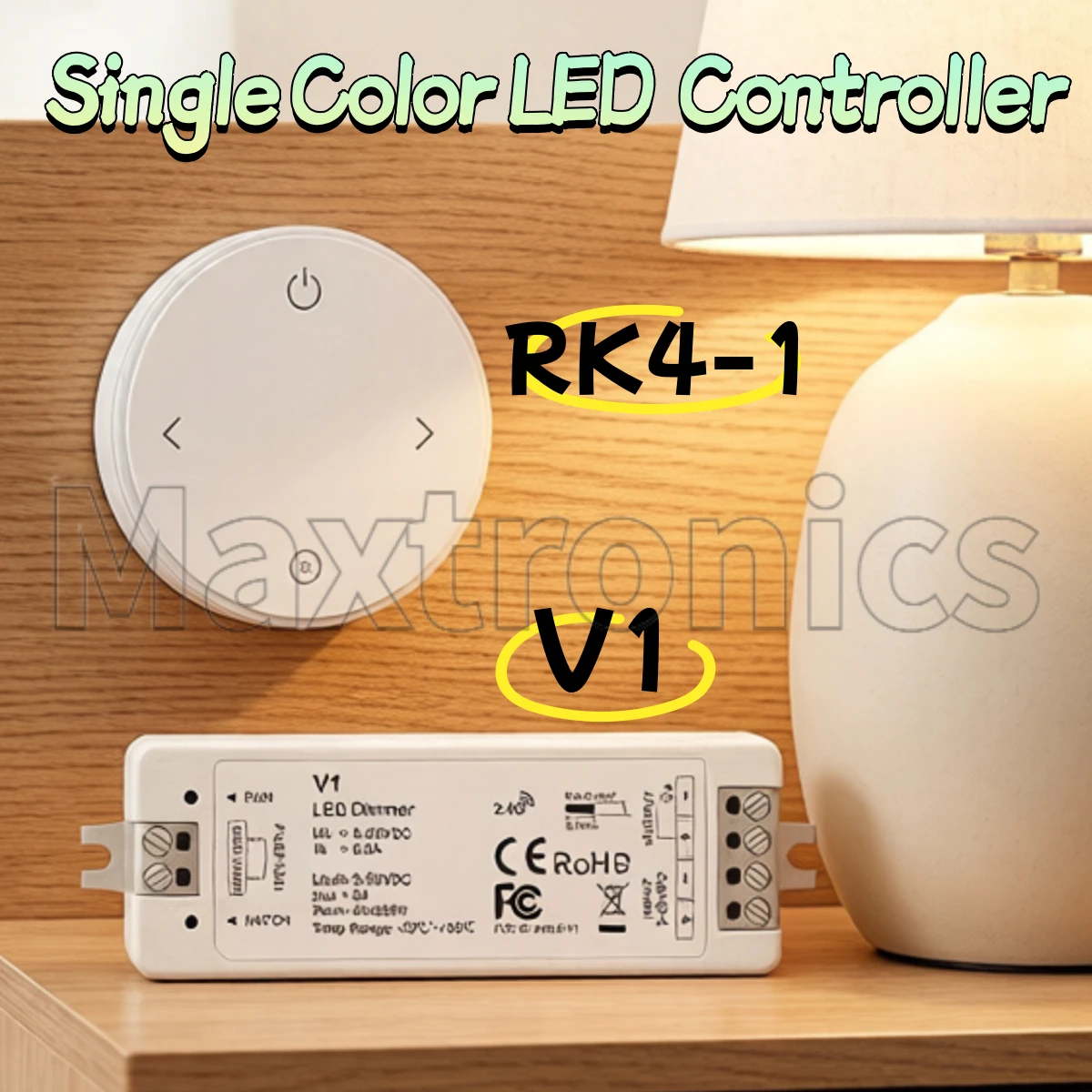 Skydance 5-36V RK4-1 2.4G Wireless Smart Remote Control Single Color LED Dimming Controller V1 for Single Color LED Strip Lights
Skydance 5-36V RK4-1 2.4G Wireless Smart Remote Control Single Color LED Dimming Controller V1 for Single Color LED Strip Lights