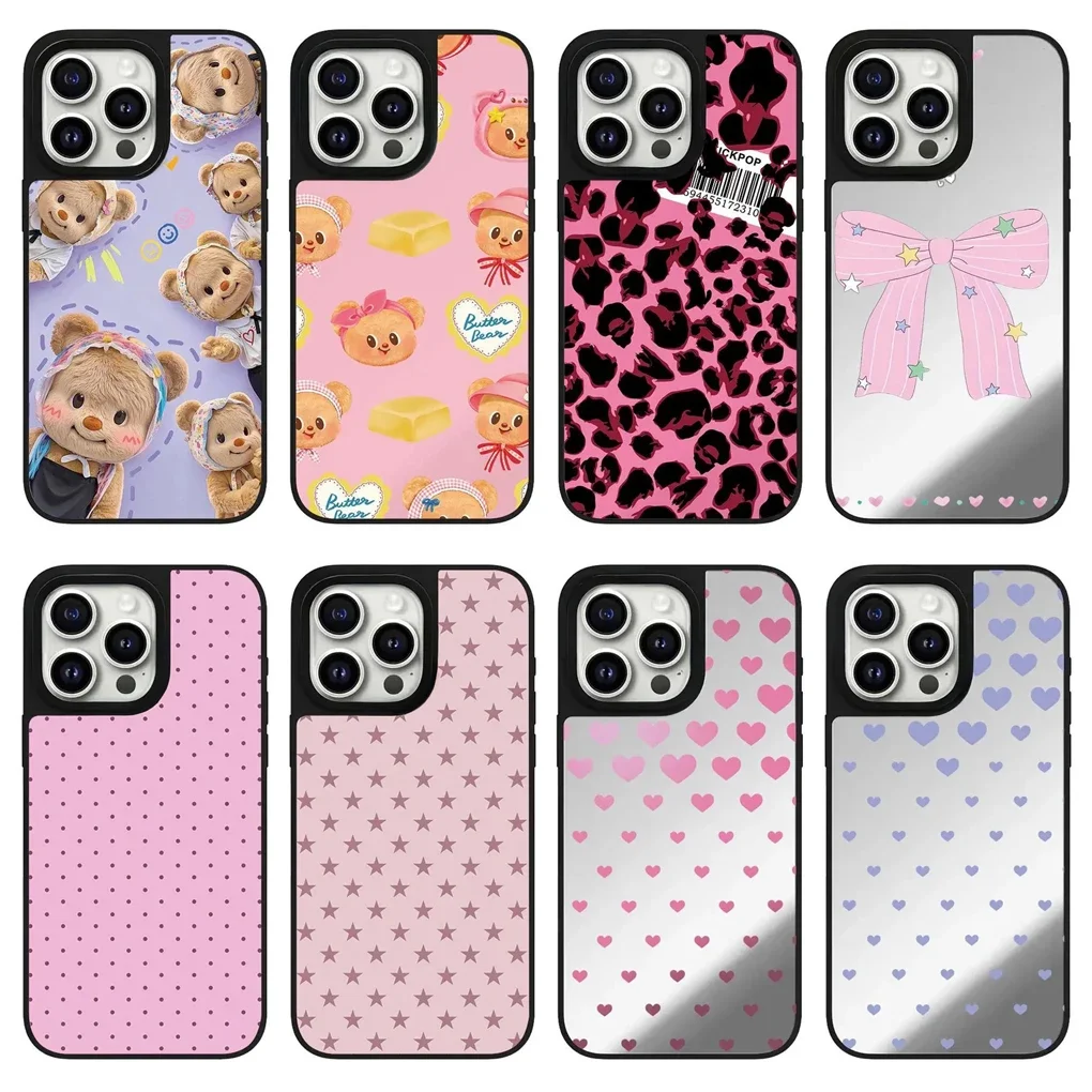 Cute Bear Leopard Mirror Surface iPhone 12 13 14 15 16 Pro Max Protective Case, Fits iPhone 16 Pro Max
Cute Bear Leopard Mirror Surface iPhone 12 13 14 15 16 Pro Max Protective Case, Fits iPhone 16 Pro Max