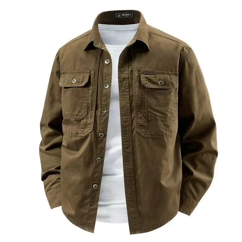 New Spring Men Long Sleeved Multi Pockets Cargo Shirts Quality Man Cotton Outdoor Loose Tooling Shirts Male Casual Shirts 4XL
New Spring Men Long Sleeved Multi Pockets Cargo Shirts Quality Man Cotton Outdoor Loose Tooling Shirts Male Casual Shirts 4XL