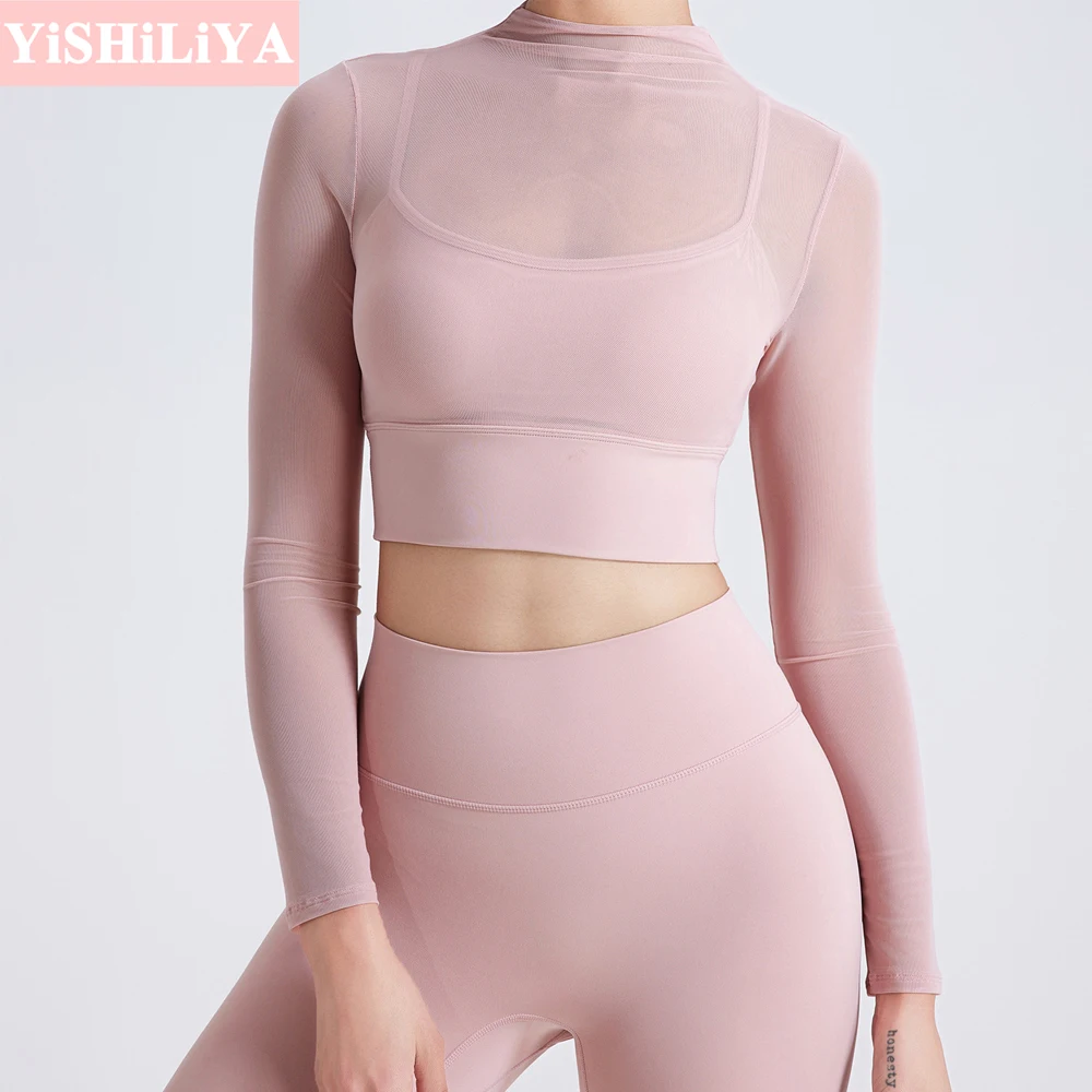 Women's Sexy Mesh Yoga T-Shirt With Chest Pad Integrated Cup Quick Drying Dance Fitness Long Sleeved Shirt Sports Top
Women's Sexy Mesh Yoga T-Shirt With Chest Pad Integrated Cup Quick Drying Dance Fitness Long Sleeved Shirt Sports Top