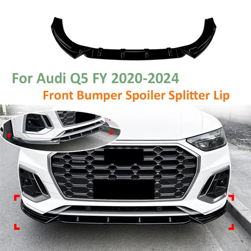 Glossy black car Front Bumper Spoiler Splitter Lip guard Protector Canard Deflector For Audi Q5 FY 2020 - 2024 2023 2022 2021
Glossy black car Front Bumper Spoiler Splitter Lip guard Protector Canard Deflector For Audi Q5 FY 2020 - 2024 2023 2022 2021