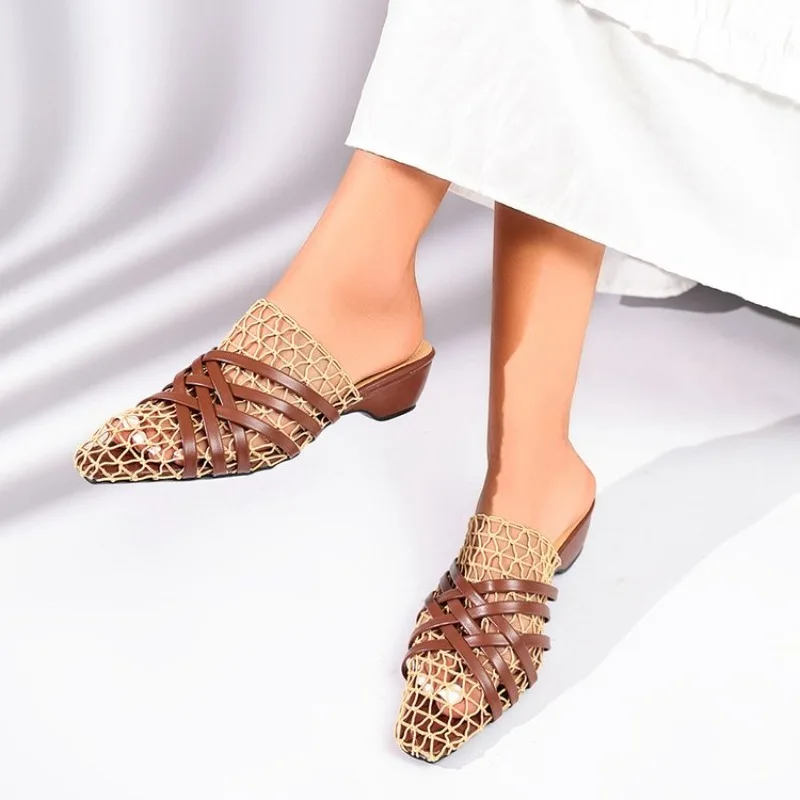 Mesh Women Heels Sandals Hollow Slippers Mules Shoes 2026 Summer New Fashion Slingback Beach Causal Shoes Chunky Flip Flops
Mesh Women Heels Sandals Hollow Slippers Mules Shoes 2026 Summer New Fashion Slingback Beach Causal Shoes Chunky Flip Flops