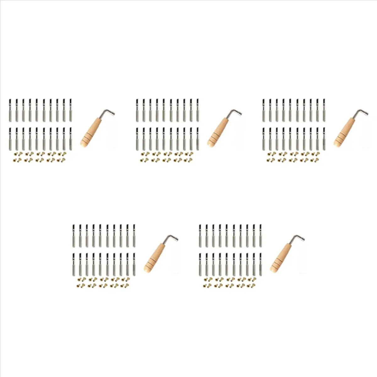 TUREBG 100x Tuning Pin Nails and 100Pcs Rivets,with L-Shape Tuning Wrench,for Lyre Harp Small Harp Musical Stringed Instrument
TUREBG 100x Tuning Pin Nails and 100Pcs Rivets,with L-Shape Tuning Wrench,for Lyre Harp Small Harp Musical Stringed Instrument
