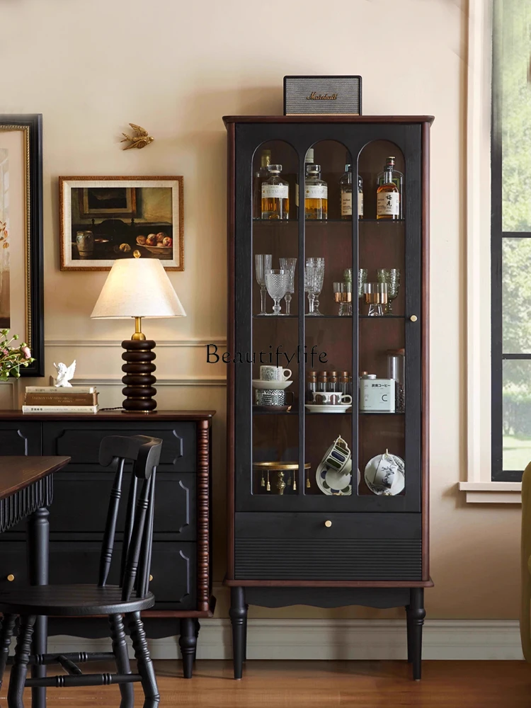 French retro solid wood wine cabinet, living room display, medieval style, wall storage, bedroom storage cabinet
French retro solid wood wine cabinet, living room display, medieval style, wall storage, bedroom storage cabinet