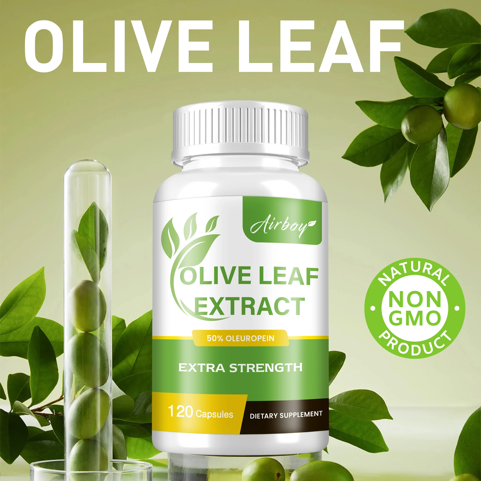 Olive Leaf Extract - Antioxidant, Improves Energy Levels, Promotes Heart and Cardiovascular Health, Boost Immunity, Non-GMO
Olive Leaf Extract - Antioxidant, Improves Energy Levels, Promotes Heart and Cardiovascular Health, Boost Immunity, Non-GMO
