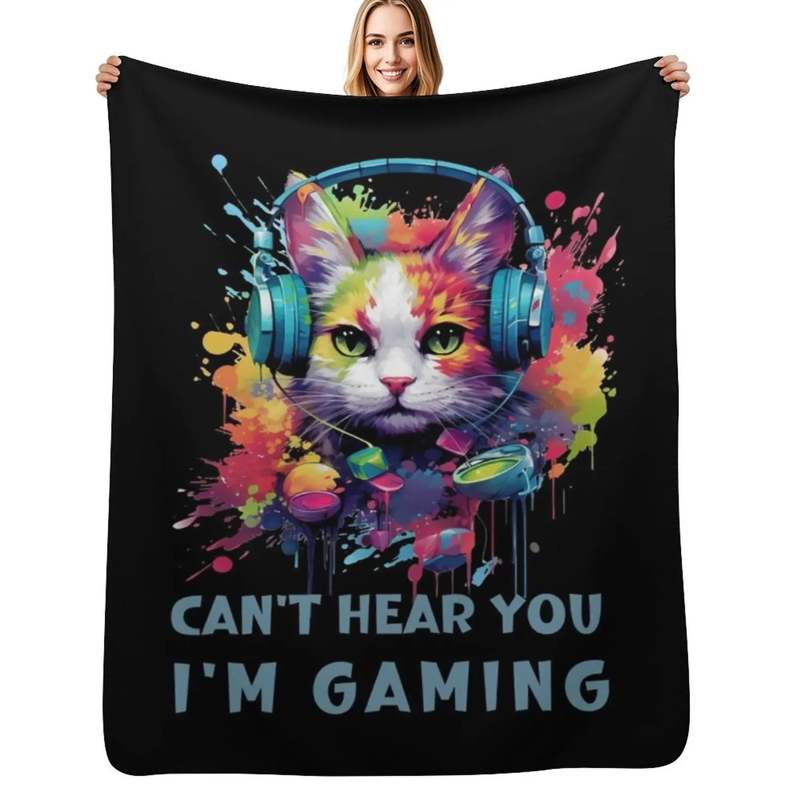 Can't Hear You I'm Gaming Gaming Cat Throw Blanket valentine gift ideas Decoratives Nap Plaid on the sofa Blanket
Can't Hear You I'm Gaming Gaming Cat Throw Blanket valentine gift ideas Decoratives Nap Plaid on the sofa Blanket