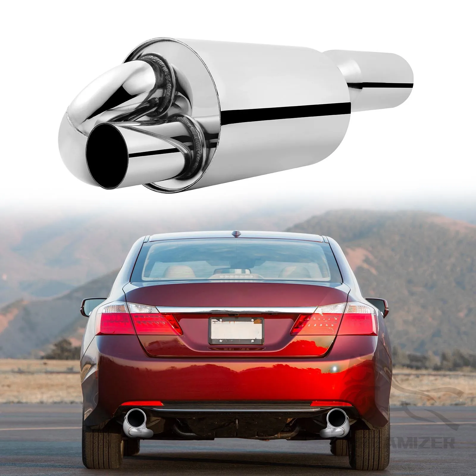 Universal Stainless Twin Loop Exhaust Muffler 2.5" Inlet 4.0" For Ford Mustang 1964-UP
Universal Stainless Twin Loop Exhaust Muffler 2.5" Inlet 4.0" For Ford Mustang 1964-UP