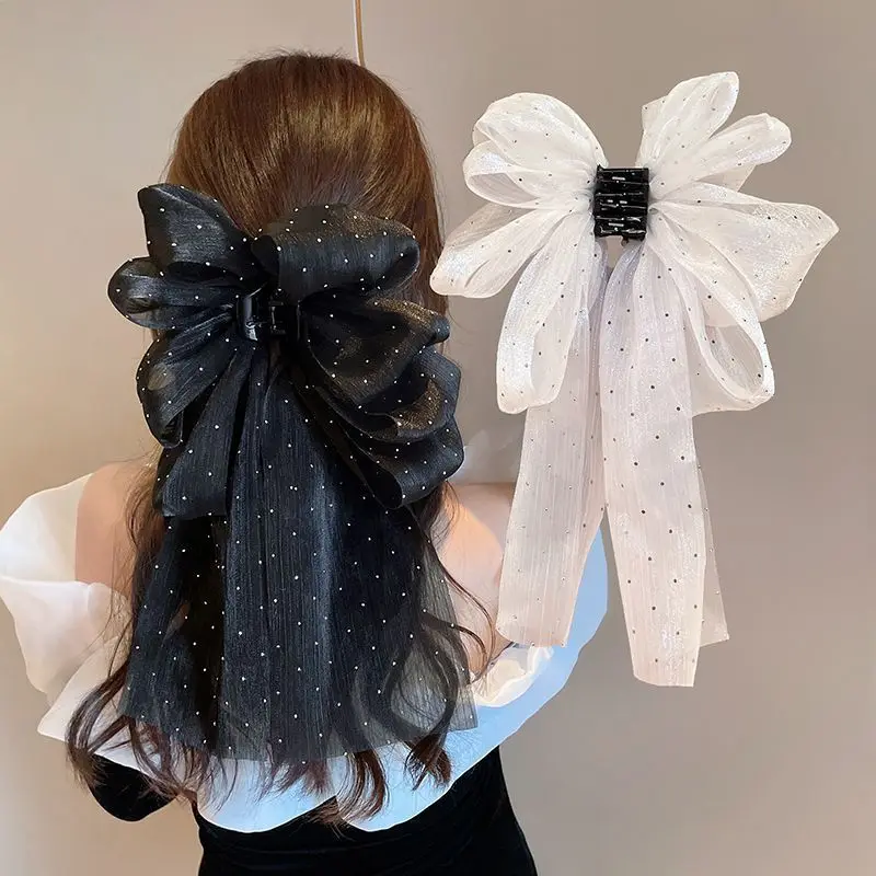 Elegant Hair Accessories with Oversized Tassel Net Yarn Butterfly Bow Hair Clip for Women
Elegant Hair Accessories with Oversized Tassel Net Yarn Butterfly Bow Hair Clip for Women