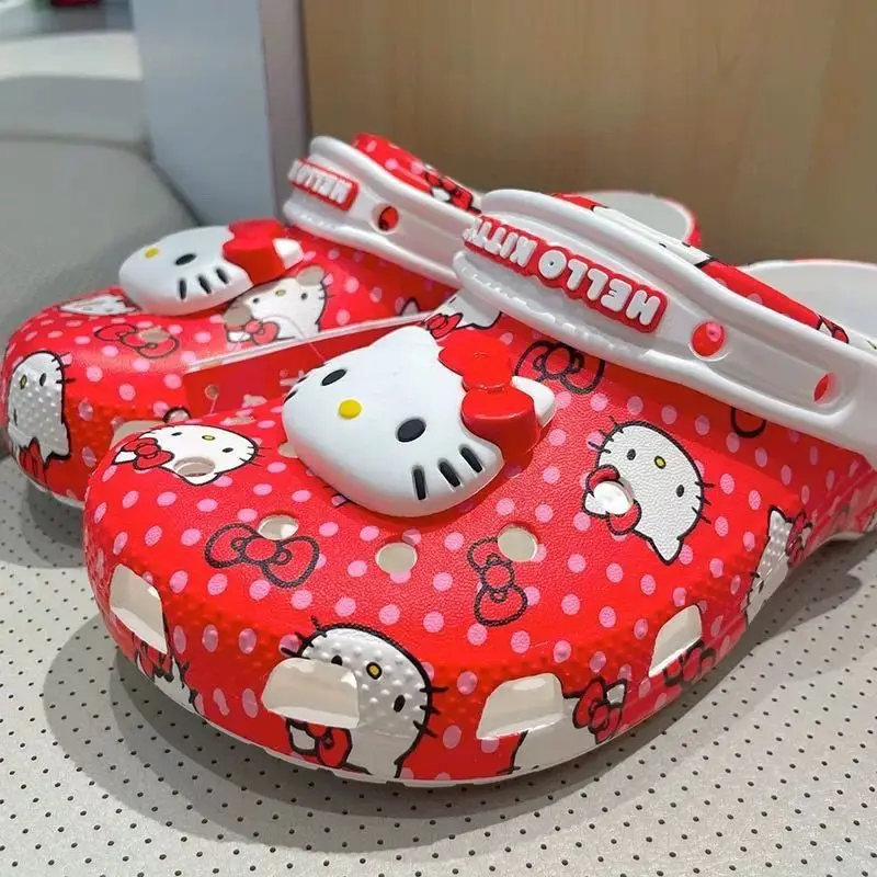Hello Kitty Polka Dot Print Clogs Parent-Child Matching Shoes Charm Breathable Non Slip Garden Slippers Summer Beach Water Shoes
Hello Kitty Polka Dot Print Clogs Parent-Child Matching Shoes Charm Breathable Non Slip Garden Slippers Summer Beach Water Shoes