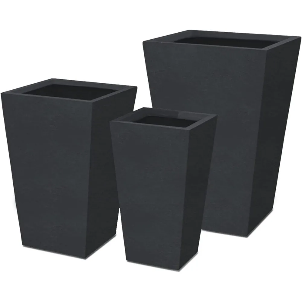 Decorative Flower Pots Large Outdoor Indoor Garden Pot With Drainage Hole and Rubber Plug Black Finish Pots for Plants 18.5
Decorative Flower Pots Large Outdoor Indoor Garden Pot With Drainage Hole and Rubber Plug Black Finish Pots for Plants 18.5