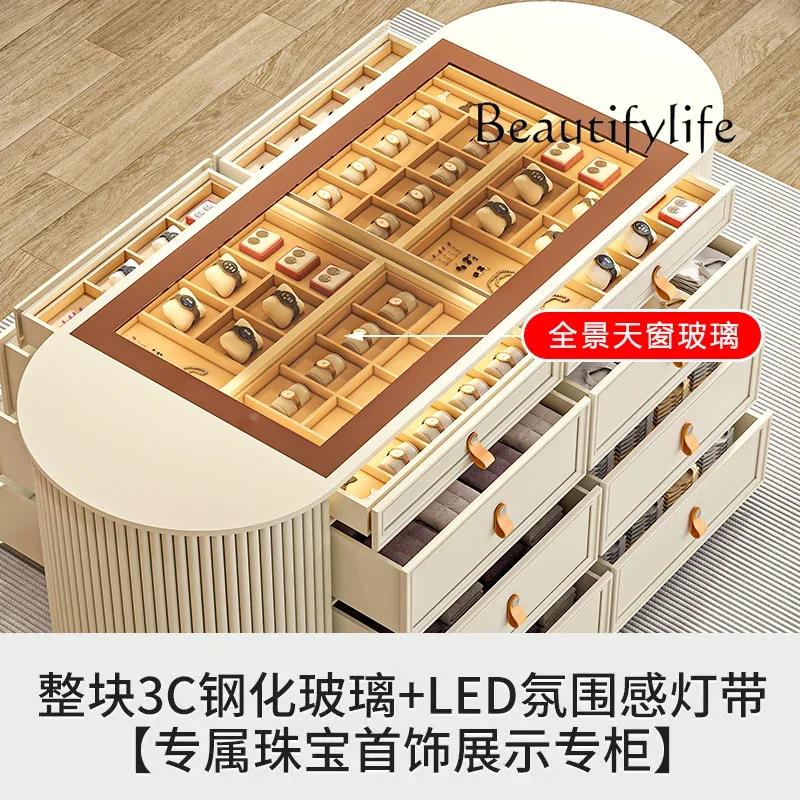 X36 Cream Style Cloakroom, Mid-island Table, Chest Of Drawers, Cabinet, Storage Cabinet, Modern Simple Jewelry Display Cabinet
X36 Cream Style Cloakroom, Mid-island Table, Chest Of Drawers, Cabinet, Storage Cabinet, Modern Simple Jewelry Display Cabinet