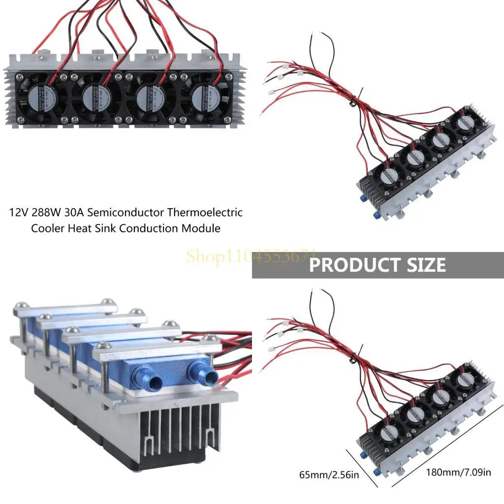 Best Seller 288W Thermoelectric Peltier Refrigeration Cooler 12VDC 30A Semiconductor Cooling System DIY for Air Conditioning Fan
Best Seller 288W Thermoelectric Peltier Refrigeration Cooler 12VDC 30A Semiconductor Cooling System DIY for Air Conditioning Fan