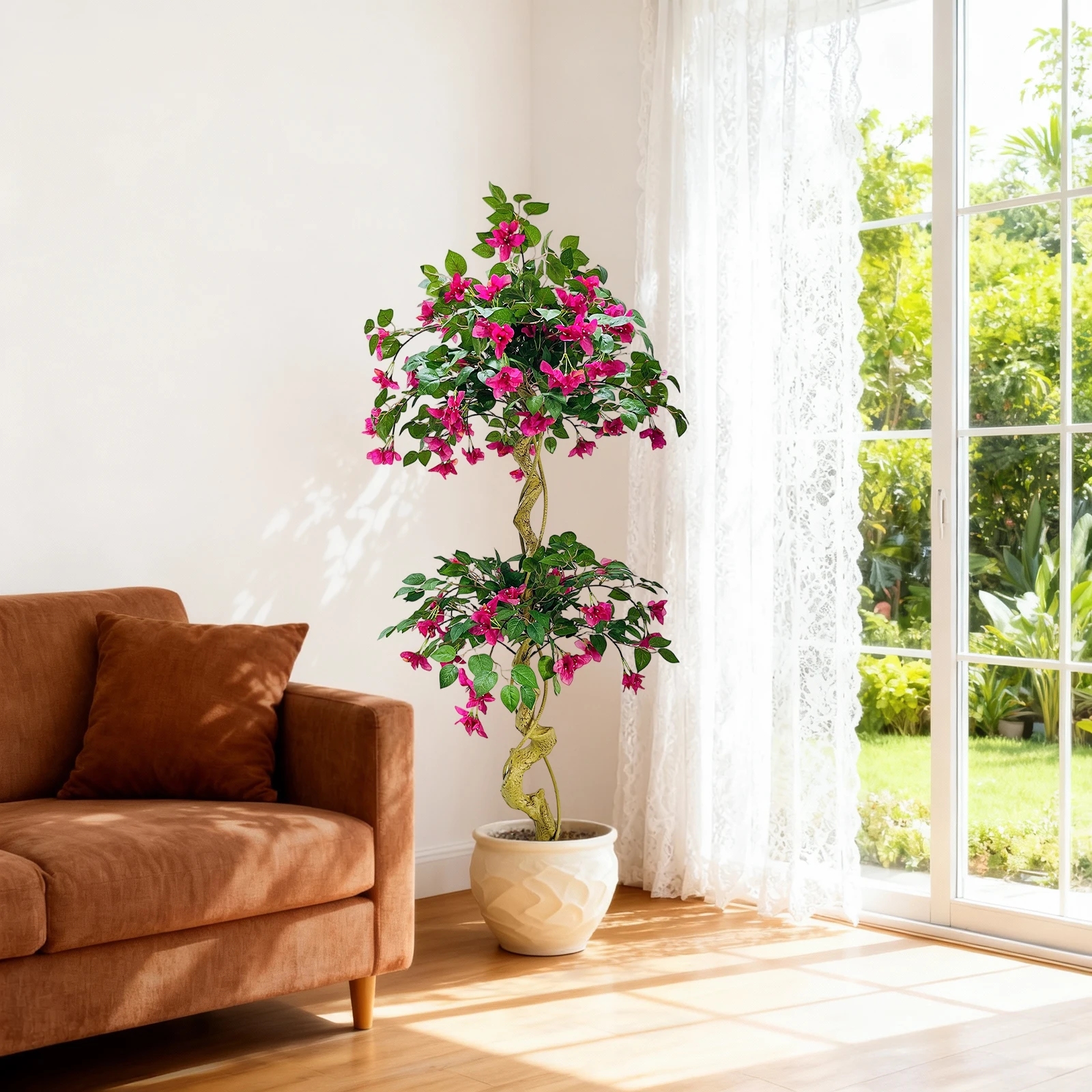 5FT(150cm) Artificial Tree for Indoor & Outdoor Decor Faux Planter Potted Fake Tree Flower for Thanksgiving Wedding Party Gifts
5FT(150cm) Artificial Tree for Indoor & Outdoor Decor Faux Planter Potted Fake Tree Flower for Thanksgiving Wedding Party Gifts