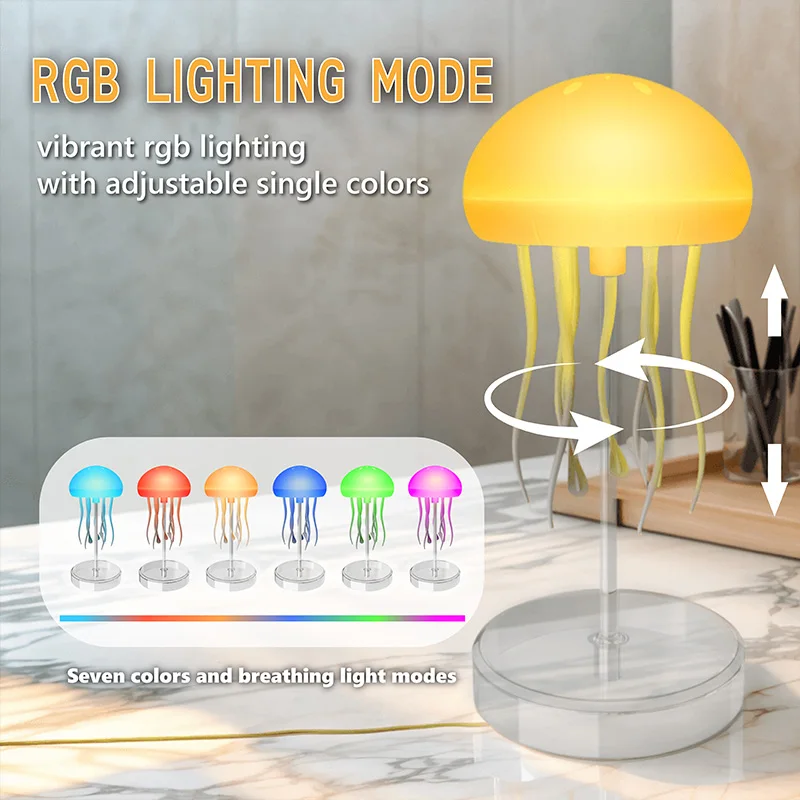 Move UP and Down Jellyfish Table Lamp, Color Changing LED Jellyfish Night Light, Mood Lamp for Bedroom Living Room Office
Move UP and Down Jellyfish Table Lamp, Color Changing LED Jellyfish Night Light, Mood Lamp for Bedroom Living Room Office