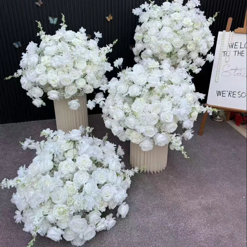 Роскошный искусственный цветочный шар белой розы, свадебный декор, центральные детали стола, аксессуары для цветочного декора, цветочная композиция, реквизит для мероприятий
Роскошный искусственный цветочный шар белой розы, свадебный декор, центральные детали стола, аксессуары для цветочного декора, цветочная композиция, реквизит для мероприятий