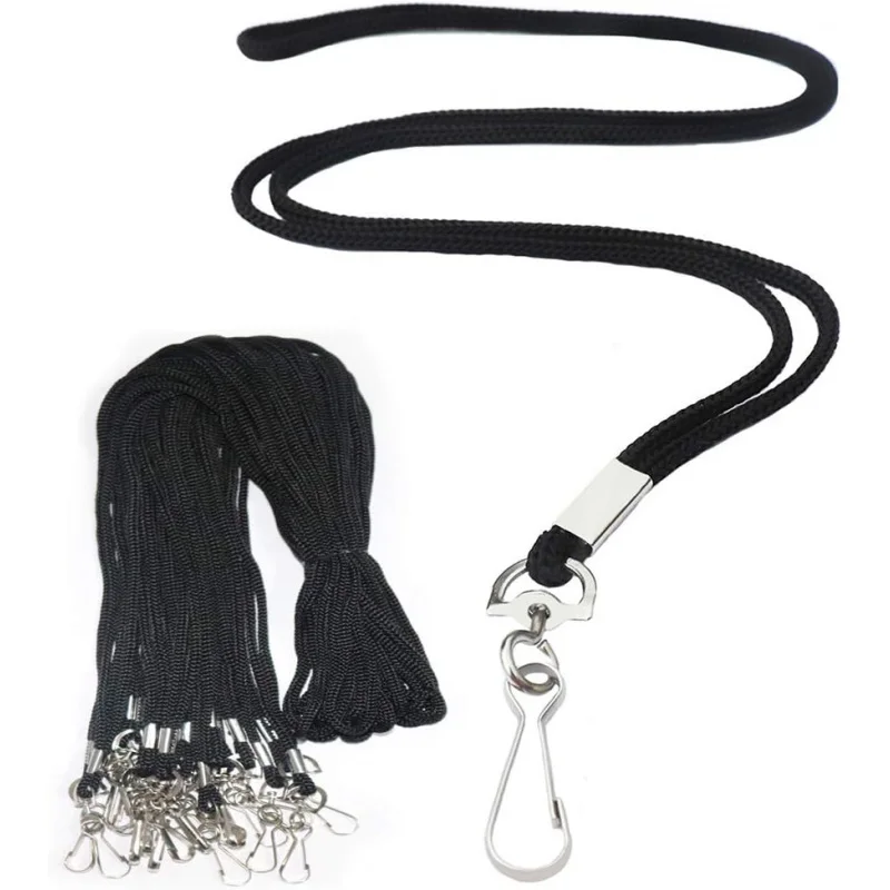 100 шт. черные ремешки премиум-класса, круглые ремешки 36 дюймов с поворотным J-образным крючком для держателя бейджа с именем, VIP, школы, детей, тренера,
100 шт. черные ремешки премиум-класса, круглые ремешки 36 дюймов с поворотным J-образным крючком для держателя бейджа с именем, VIP, школы, детей, тренера,