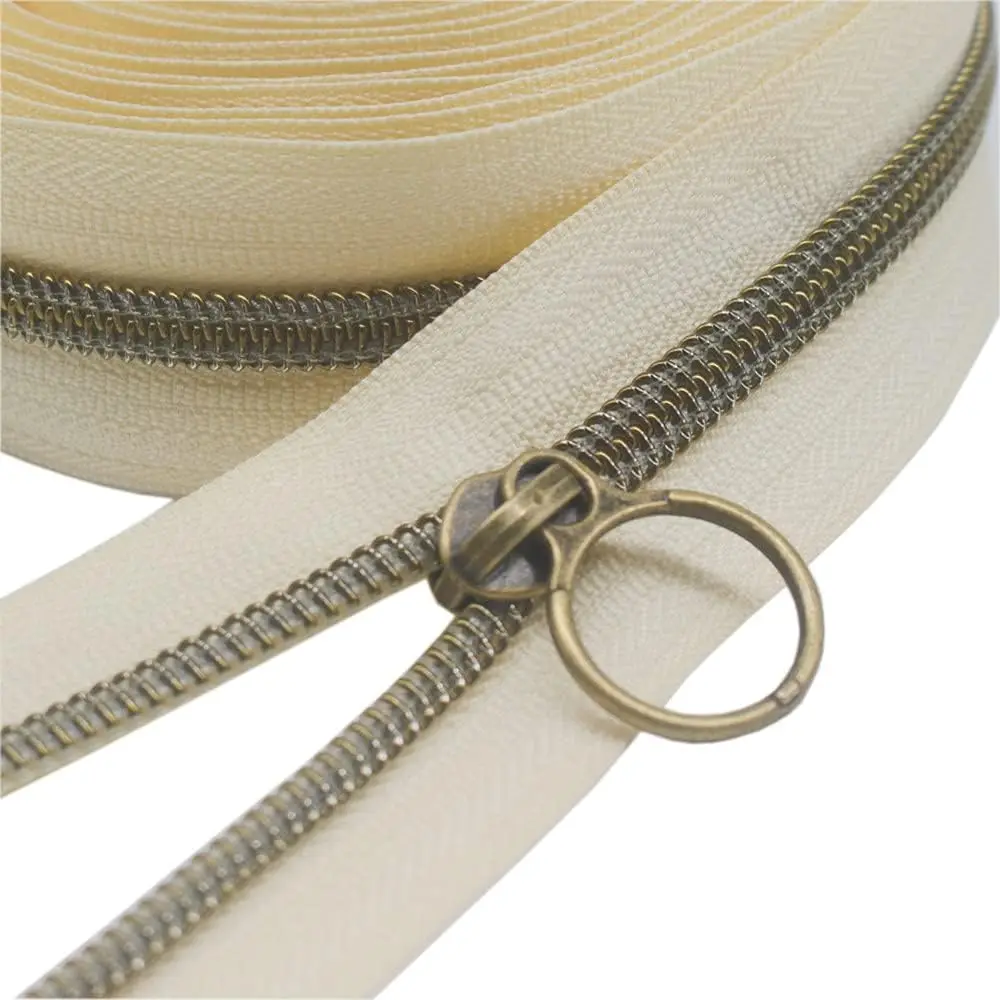 Antique Brass Nylon Coil Zippers 10 Yards Bulk with 20 Sliders for DIY Sewing Tailor Craft Bag
Antique Brass Nylon Coil Zippers 10 Yards Bulk with 20 Sliders for DIY Sewing Tailor Craft Bag
