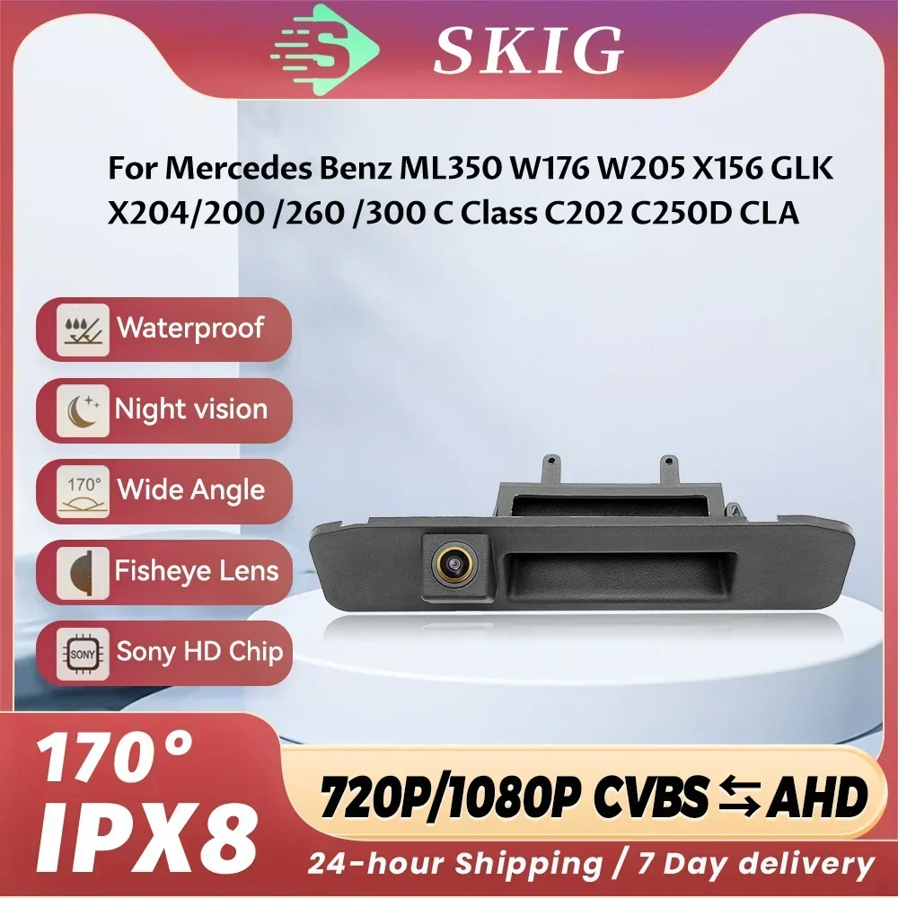 AHD 1080P Car Rear View Trunk Handle Camera For Mercedes Benz ML350 W176 W205 X156 GLK X204/200 /260 /300 C Class C202 C250D CLA
AHD 1080P Car Rear View Trunk Handle Camera For Mercedes Benz ML350 W176 W205 X156 GLK X204/200 /260 /300 C Class C202 C250D CLA