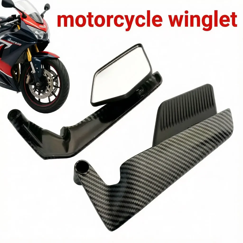 Motorcycle Aerodynamic Wing Mirrors Folding Rearview Mirror with Wind Deflector Protection for Sportbike Racing Modification Bla
Motorcycle Aerodynamic Wing Mirrors Folding Rearview Mirror with Wind Deflector Protection for Sportbike Racing Modification Bla