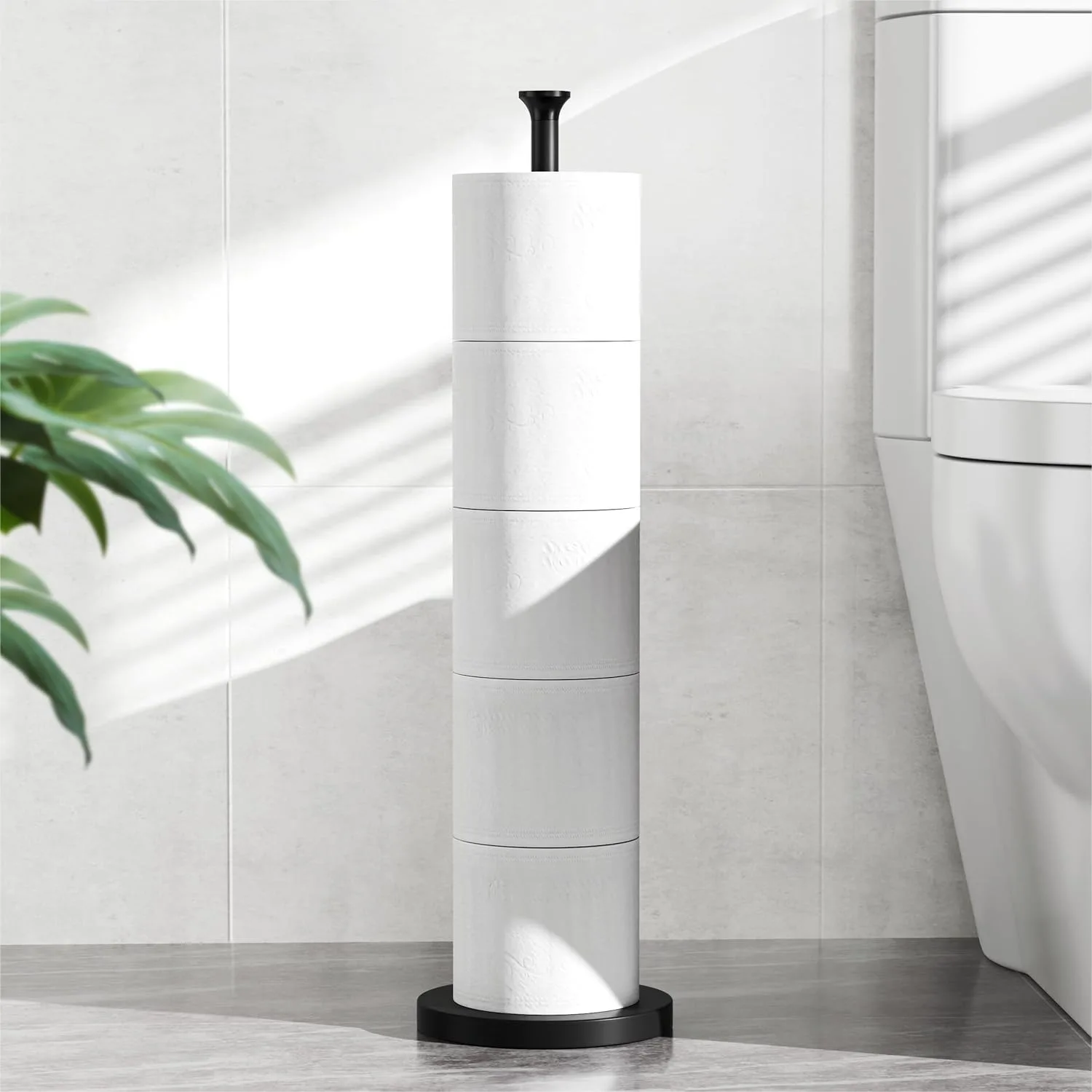 Toilet Paper Holder Stand with Reserve Function, Free-Standing Stainless Steel, Modern Bathroom Storage
Toilet Paper Holder Stand with Reserve Function, Free-Standing Stainless Steel, Modern Bathroom Storage