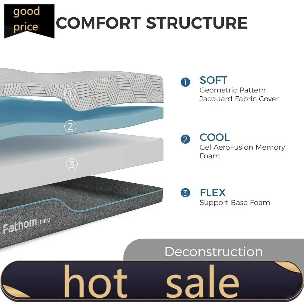 Activity priceFATHOM Firm 14 Full Memory Foam Mattress - Full Size Bed-in-a-Box for Back Pain Relief and Cool Sleep with Gel Foa
Activity priceFATHOM Firm 14 Full Memory Foam Mattress - Full Size Bed-in-a-Box for Back Pain Relief and Cool Sleep with Gel Foa