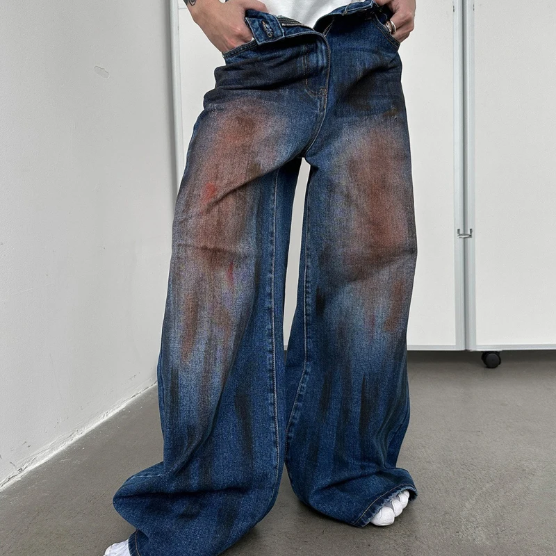 Fashion Pockets Style Mid Waist Men's Jeans Hip Hop Loose Distressed Denim Pants Streetwear Men Clothing 2024 Colorful Trousers
Fashion Pockets Style Mid Waist Men's Jeans Hip Hop Loose Distressed Denim Pants Streetwear Men Clothing 2024 Colorful Trousers