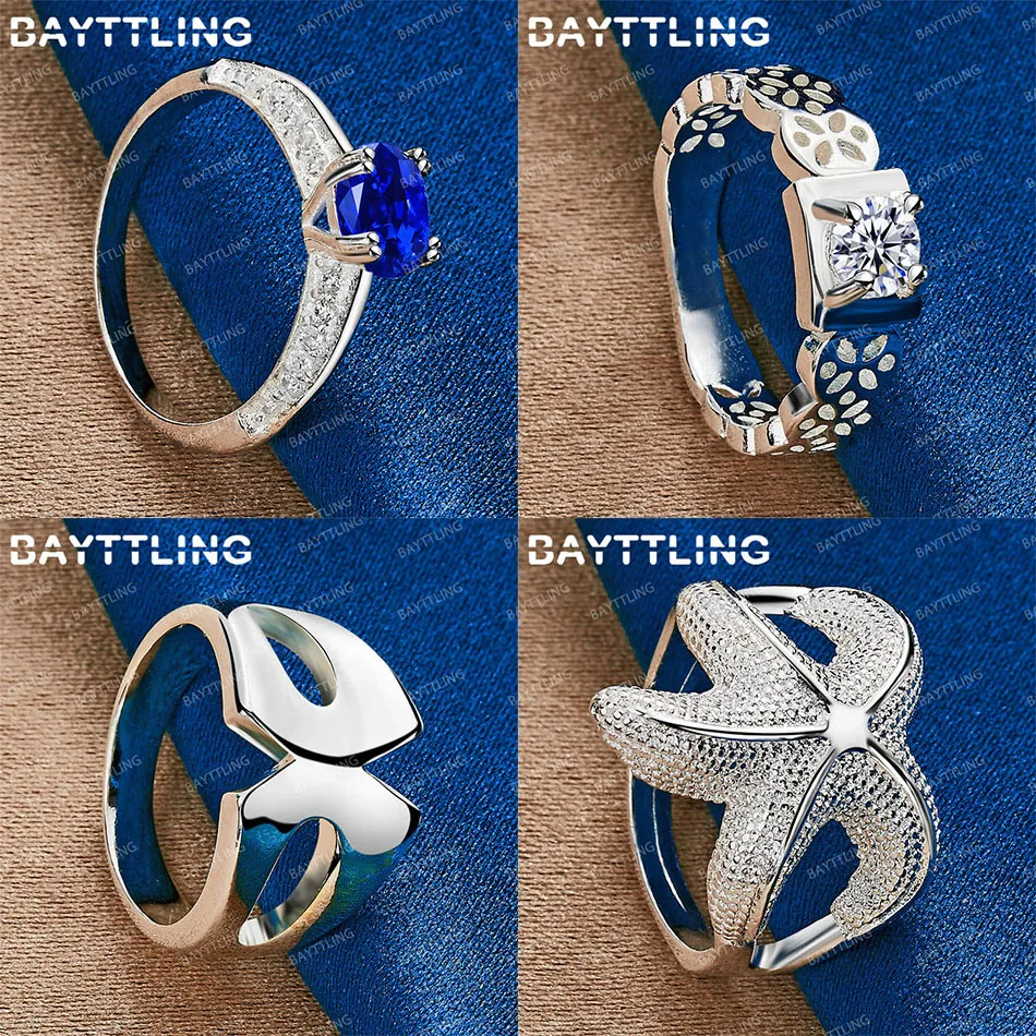 Fashion 925 Sterling Silver 7/8/9/10 Exquisite Blue Zircon Starfish Ring Women Charm Gift Jewelry Accessories 
Fashion 925 Sterling Silver 7/8/9/10 Exquisite Blue Zircon Starfish Ring Women Charm Gift Jewelry Accessories