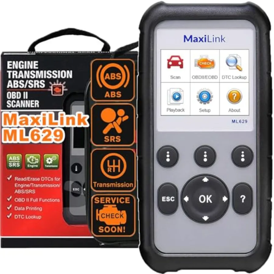 OBD2 scanner for automotive diagnostics, ABS/SRS/engine/transmission, plastic housing, black, upgraded DTC lookup and VIN auto-
OBD2 scanner for automotive diagnostics, ABS/SRS/engine/transmission, plastic housing, black, upgraded DTC lookup and VIN auto-