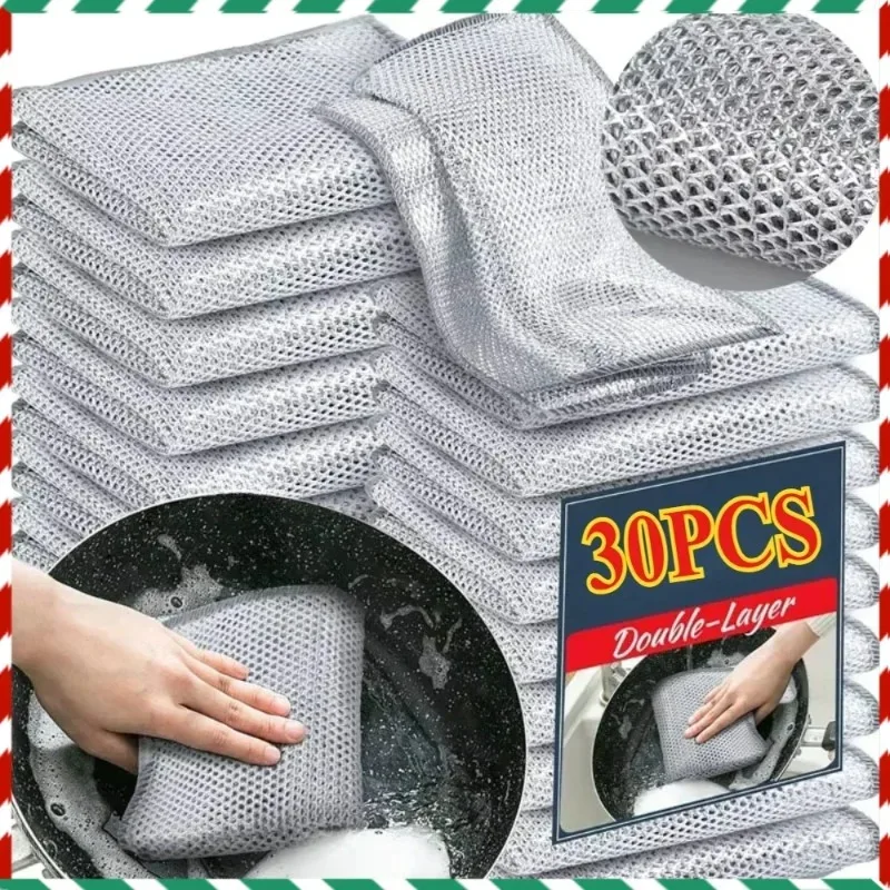 30PCS Magic Cleaning Cloth Thickened Double -sided Metal Steel Wire Rags Kitchen Dish Pot Washdishing Cloths Towel Clean Tools
30PCS Magic Cleaning Cloth Thickened Double -sided Metal Steel Wire Rags Kitchen Dish Pot Washdishing Cloths Towel Clean Tools