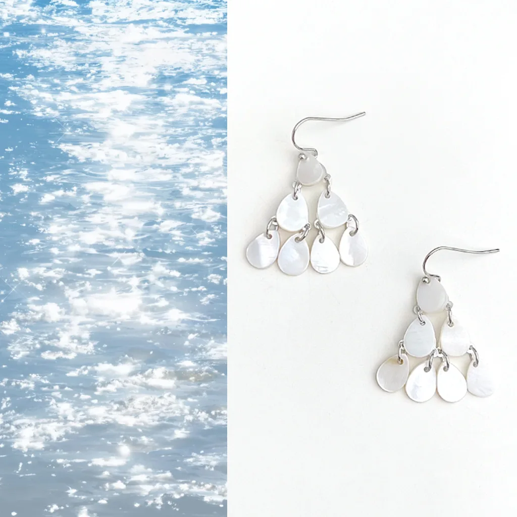 Handmade Natural White Shell Waterdrop Tassel Mother of Pearl Bohemian Silver Drop Earrings for Women
Handmade Natural White Shell Waterdrop Tassel Mother of Pearl Bohemian Silver Drop Earrings for Women