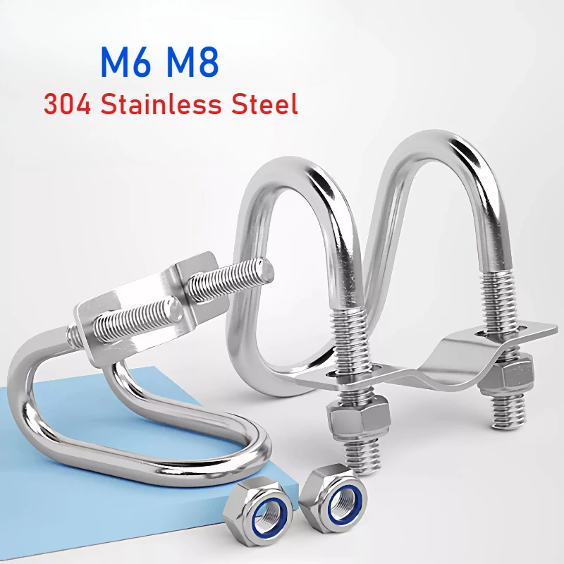 M6 M8 304 Stainless Steel Double U-Shaped Clamp Cross U-Shaped Bolt Breeding Farm Special-Shaped Tube Buckle
M6 M8 304 Stainless Steel Double U-Shaped Clamp Cross U-Shaped Bolt Breeding Farm Special-Shaped Tube Buckle