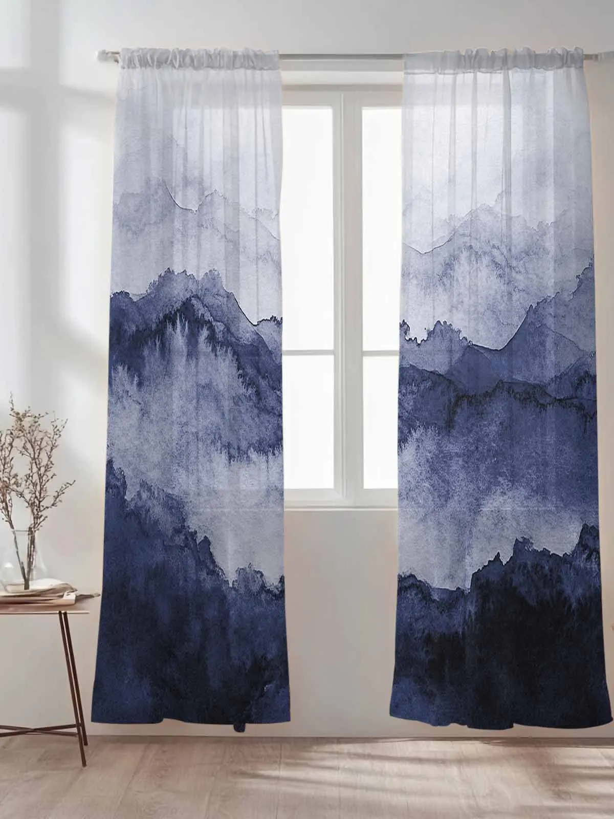 Watercolor Gradient Natural Abstract Mountain Voile Sheer Window Drapes Curtains for Bedroom Living Room
Watercolor Gradient Natural Abstract Mountain Voile Sheer Window Drapes Curtains for Bedroom Living Room