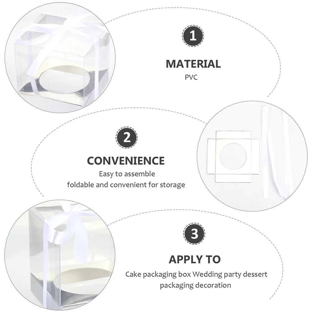 24 Pcs Cake Packaging Boxes Transparent PVC Food Storage Folding Dessert Cases y Biscuits Nougat Cakes Moon Chocolate
24 Pcs Cake Packaging Boxes Transparent PVC Food Storage Folding Dessert Cases y Biscuits Nougat Cakes Moon Chocolate