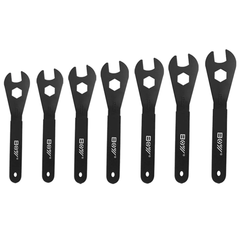 BOY 7Pcs Bike Hub Cone Wrench Wheel Axle Pedal Spanner Repair Tool 13-19Mm Bicycle Head Open Cone Spanner Wrench
BOY 7Pcs Bike Hub Cone Wrench Wheel Axle Pedal Spanner Repair Tool 13-19Mm Bicycle Head Open Cone Spanner Wrench