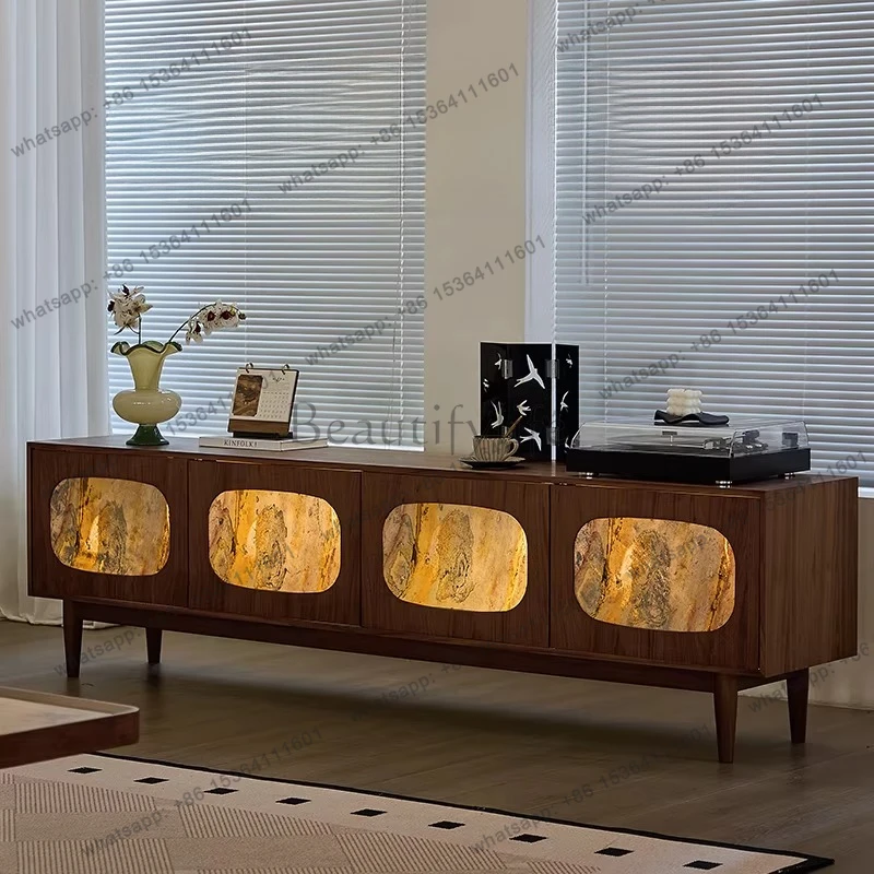 Medieval Solid Wood TV Cabinet Living Room Household Storage Floor Cabinet Black Walnut
Medieval Solid Wood TV Cabinet Living Room Household Storage Floor Cabinet Black Walnut